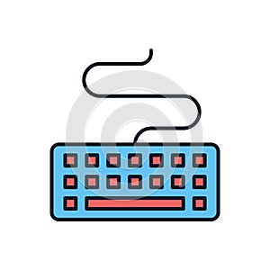 Keyboard related vector icon