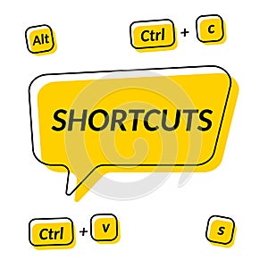 Keyboard shortcuts. Hotkey. Shortcut key. photo