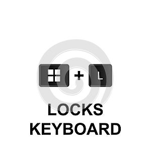 Keyboard shortcuts, locks keyboard icon. Can be used for web, logo, mobile app, UI, UX