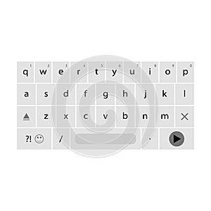Keyboard smartphone isolated