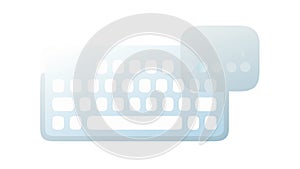 Keyboard with Speech Bubble, Digital Communication Icon, vector design Generative AI