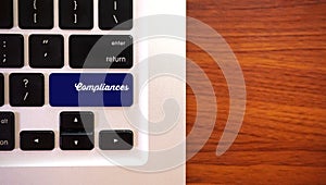 Keyboard With Text Compliances.Concept Photo.