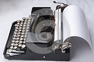 Keyboard and typewriter keys, detail. Evolution of technology in writing. Old typewriter type