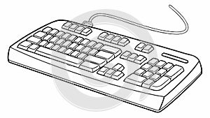 Keyboard Typing Data Entry Icon, vector design Generative AI