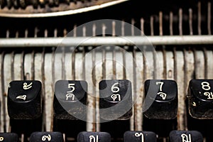 Keyboard of typwriter