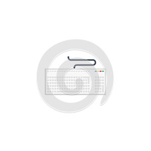Keyboard vector flat colour icon