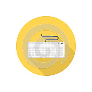Keyboard vector flat colour icon