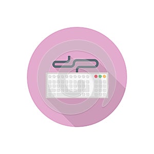 Keyboard vector flat colour icon
