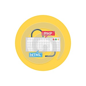 Keyboard vector flat colour icon