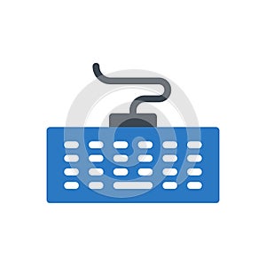 Keyboard vector glyph colour icon