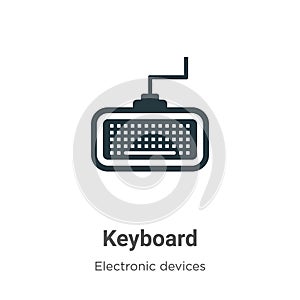 Keyboard vector icon on white background. Flat vector keyboard icon symbol sign from modern electronic devices collection for