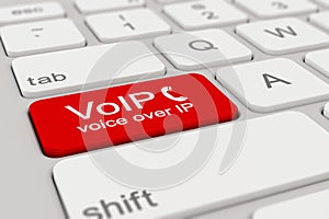 Keyboard - voice over IP - red