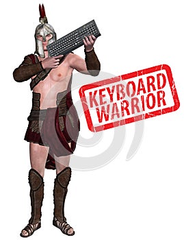 Keyboard Warrior Illustration