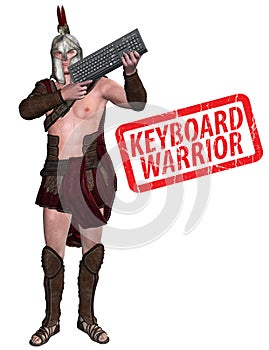 Keyboard Warrior Illustration photo