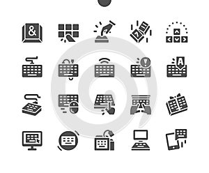 Keyboard Well-crafted Pixel Perfect Vector Solid Icons