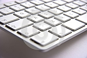 Keyboard on white background