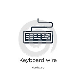 Keyboard wire icon vector. Trendy flat keyboard wire icon from hardware collection isolated on white background. Vector