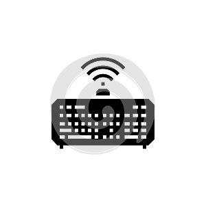 keyboard wireless vector icon. computer component icon solid style. perfect use for logo, presentation, website, and more. simple