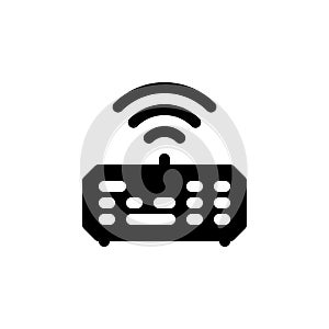 keyboard wireless vector icon. computer component icon solid style. perfect use for logo, presentation, website, and more. simple