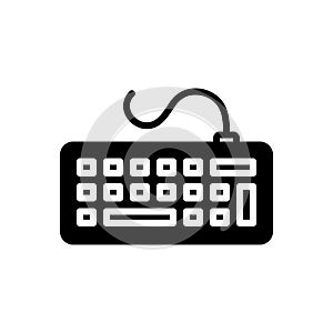 Black solid icon for Keyborad, clavier and fingerboard photo