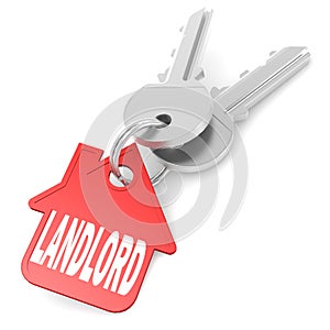 Keychain with landlord word image