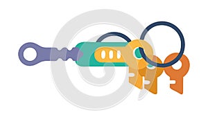 Keychain with Multiple Keys Access, vector design Generative AI