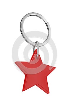 Keychain with red star