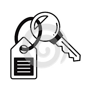 Keychain  Vector Icon which can easily modify or edit