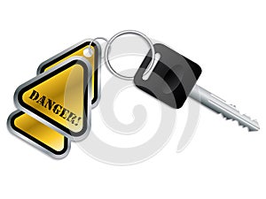 Keyholder with text chained to key