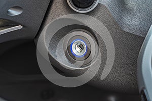 Keyhole, ignition switch in the passenger car