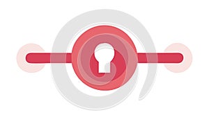 Keyhole with Gradient Bar Icon: Secured Access & Progress, vector design Generative AI