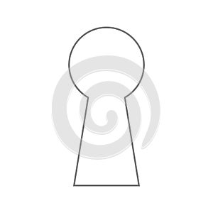 Keyhole icon. Element of cyber security for mobile concept and web apps icon. Thin line icon for website design and development,