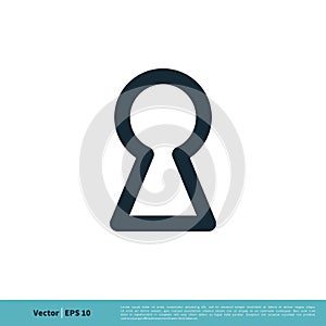 Keyhole Icon Vector Logo Template Illustration Design. Vector EPS 10