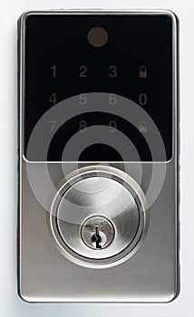 Keyhole with metal code pad