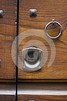 Keyhole of old doorlock photo