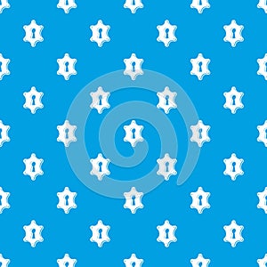 Keyhole pattern vector seamless blue