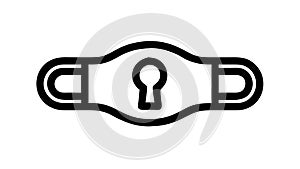 Keyhole Security Icon Privacy Symbol, vector design Generative AI