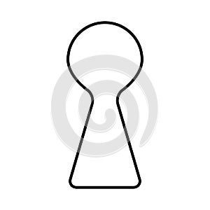 Keyhole silhouette outline vector symbol icon design.