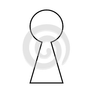 Keyhole silhouette outline vector symbol icon design.