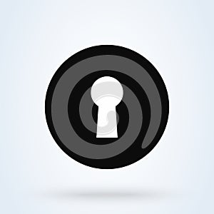 Keyhole Simple vector modern icon design illustration