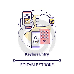 Keyless entry concept icon