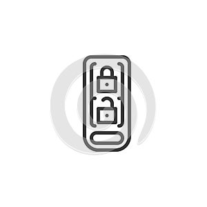 Keyless Entry Lock line icon photo