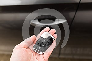Keyless remote control system of a modern car - Image