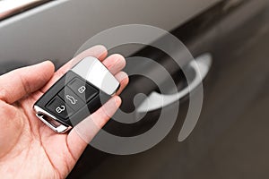 Keyless remote control system of a modern car - Image