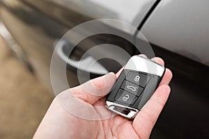 Keyless remote control system of a modern car - Image
