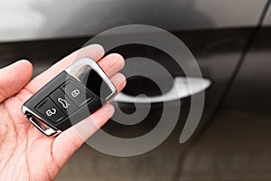 Keyless remote control system of a modern car - Image
