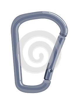 Keylock carabiner isolated on white background