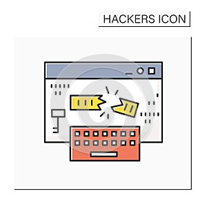 Keylogger color icon photo