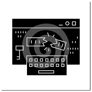 Keylogger glyph icon photo