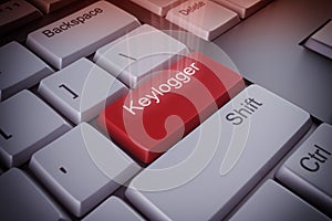 Keylogger key 3d rendering photo